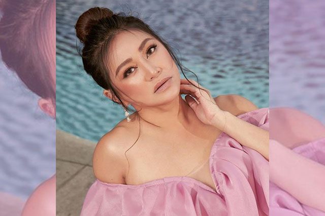 Rufa Mae Quinto by the pool