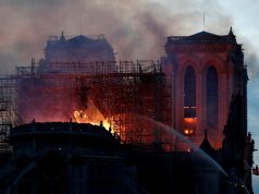Notre Dame Cathedral burning
