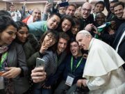 Pope Francis with young people
