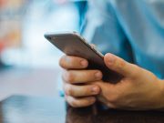 Person using a smartphone