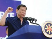 ‘You must be stupid’: Duterte says he won’t be tried by international court Duterte raising his fist