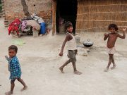 Factbox: Seven things you need to know about world hunger Children showing signs of malnutrition play outside their home in Marwan village