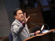 Tito Sotto gesturing in the Senate