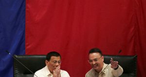 Duterte with House Speaker Cayetano