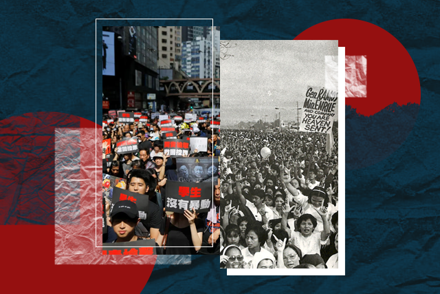 1986 EDSA People Power Revolution and Hong Kong revolt