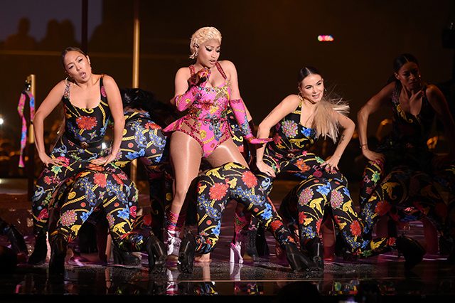 Singer Nicki Minaj performs at the 2018 MTV Europe Music Awards at Bilbao Exhibition Centre in Bilbao