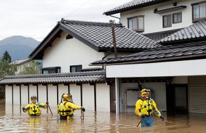 Aftermath of Typhoon Hagibis in Nagano Prefecture
