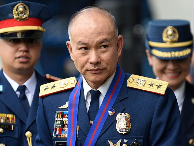 FILE PHOTO: Incoming Philippine National Police Chief Oscar Albayalde arrives for the National Police chief handover ceremony in Camp Crame