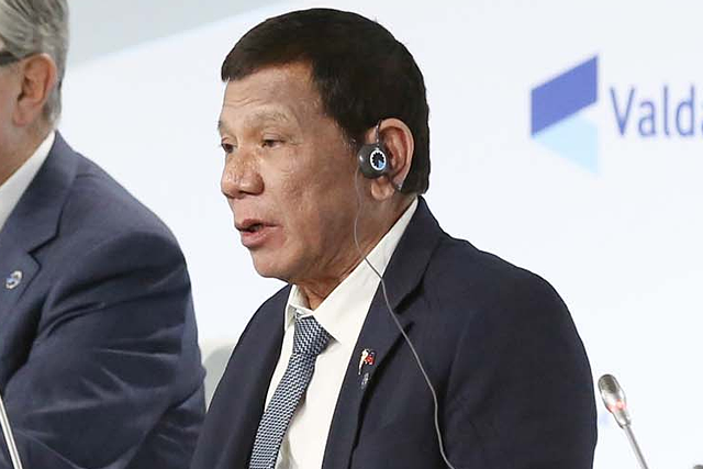 Duterte in the 16th Annual Meeting of the Valdai Discussion Club