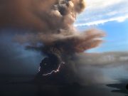 Volcanic eruption Taal volcano