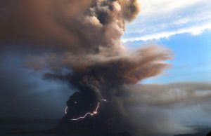 Volcanic eruption Taal volcano