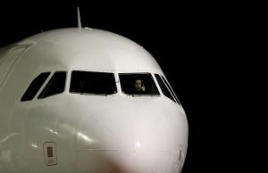 An Australian evacuee flight transporting evacuees from China's Wuhan city, the epicentre of the coronavirus epidemic, arrives at the airport on Christmas Island
