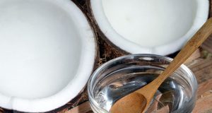 Coconut oil with bowl