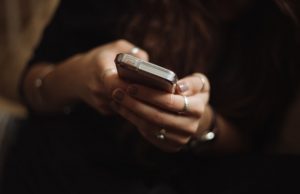 Person using smartphone