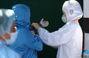 Health workers in PPE