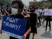 Protester against anti-terror bill