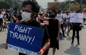 Protester against anti-terror bill