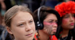 Greta Thunberg close up