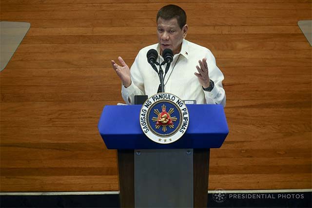 Rodrigo Duterte during SONA 202
