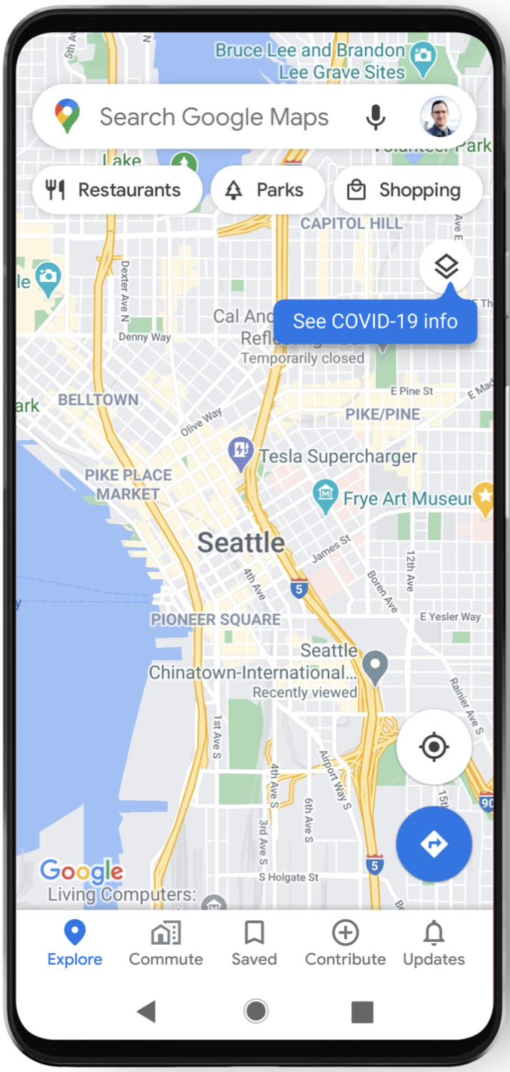 Google Maps COVID-19 Info