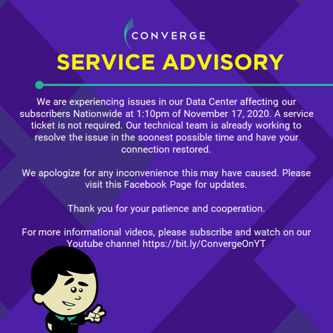 From students to workers How Converge's nationwide outage