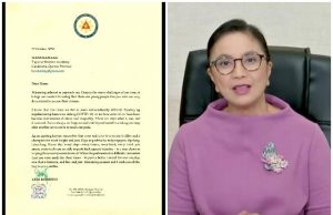 Hans Kasilag letter and Leni Robredo