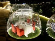 Bubble dining in Pasay hotel raises questions on transmission risk of COVID-19 Bubble pod
