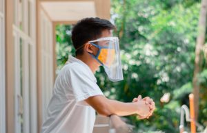Guy with face shield