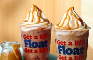Creamy caramel float