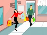 Mall shoppers