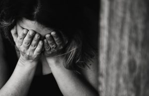 Crying person