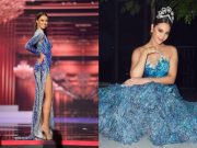 Miss Universe Thailand’s ocean-inspired gown likened to Catriona Gray’s gown during farewell walk