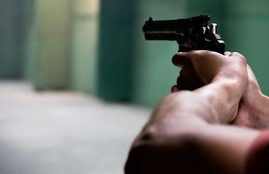 Man holding a gun