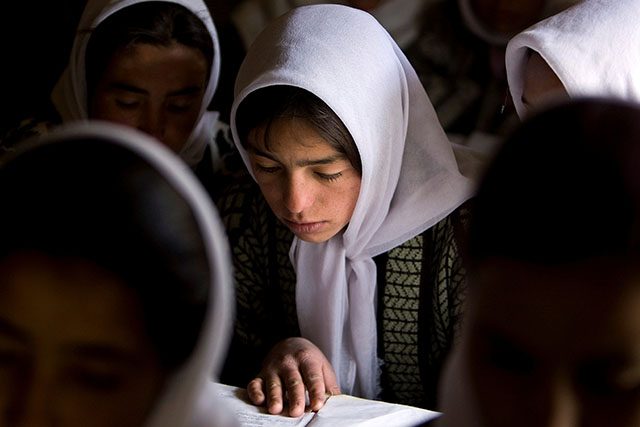 Afghan girls in school