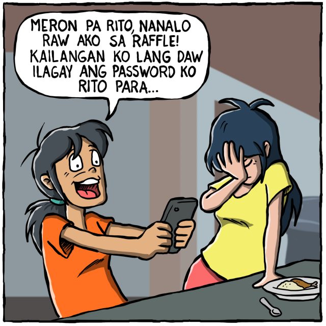 Data awareness: A comic strip for Filipino parents who click on everything