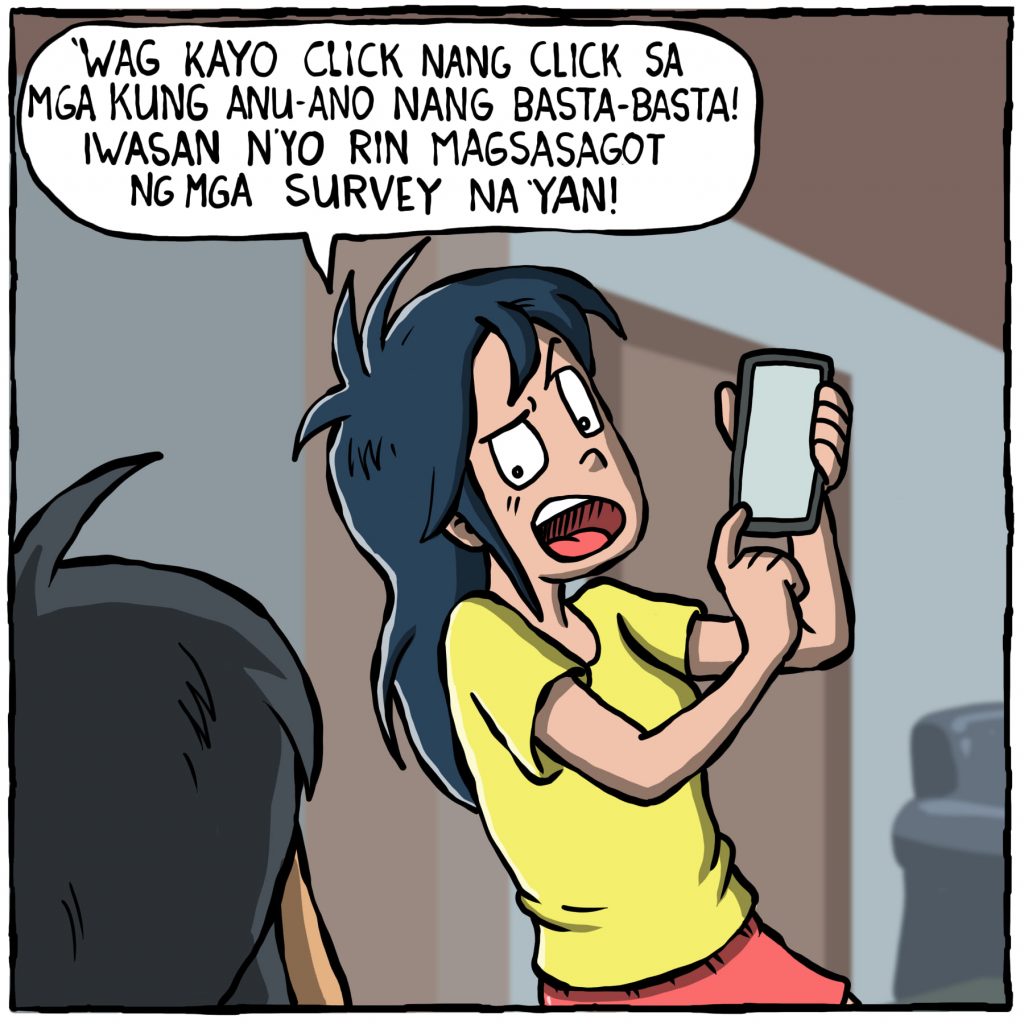 Data awareness: A comic strip for Filipino parents who click on everything