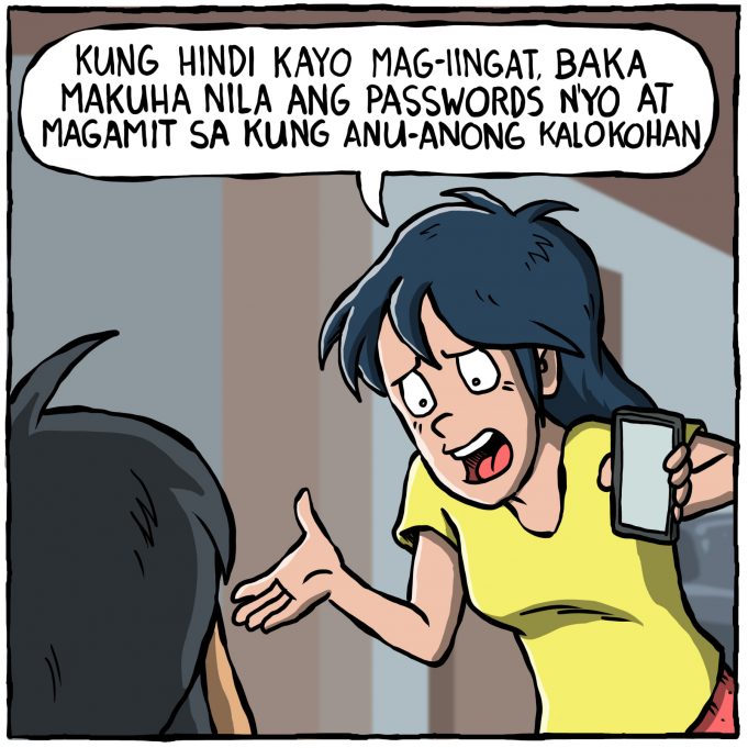 Data awareness: A comic strip for Filipino parents who click on everything