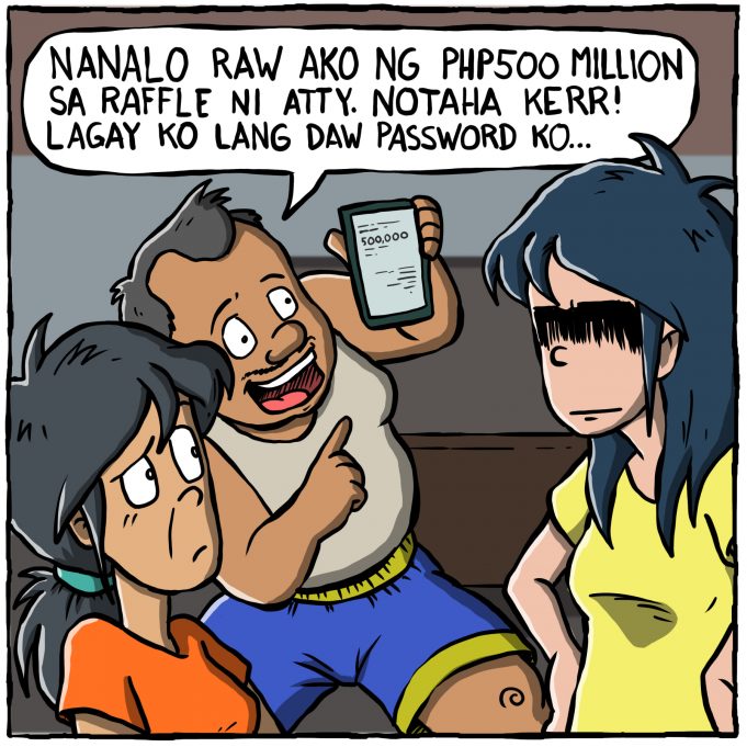 Data awareness: A comic strip for Filipino parents who click on everything