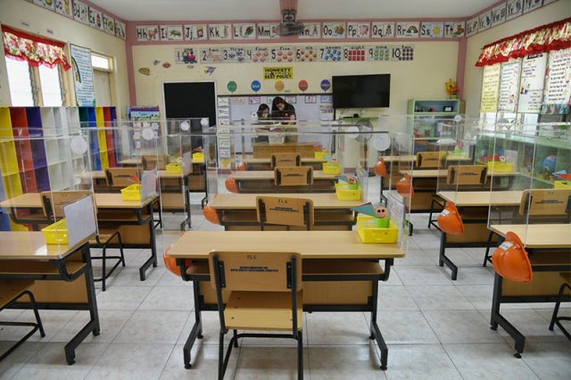 Barriers in Aurora Quezon Elementary School