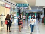 Shoppers in a mall