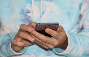 Mobile phone user