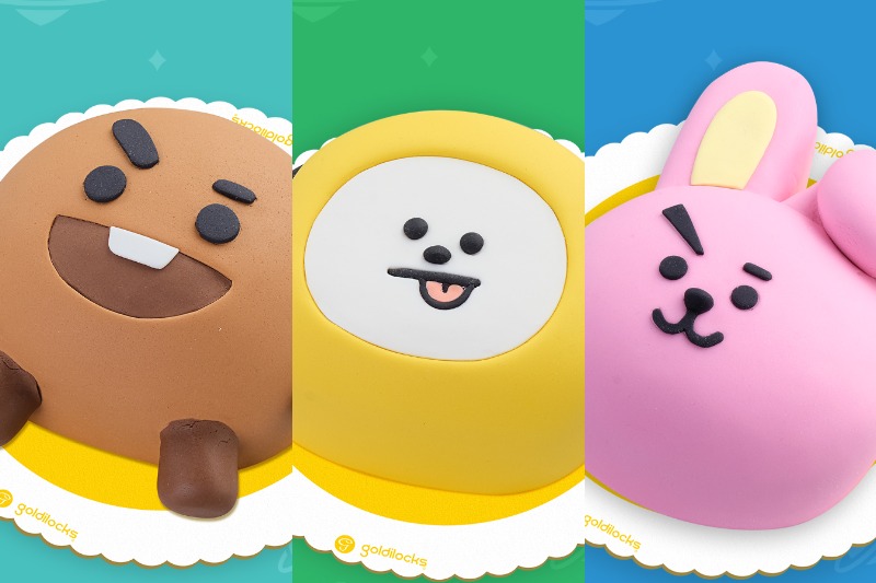 Get these deliciously cute Goldilocks BT21 Greeting Cakes on the same day!  | Bts cake, Cake, Army cake