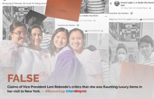 Leni Robredo in New York fact check