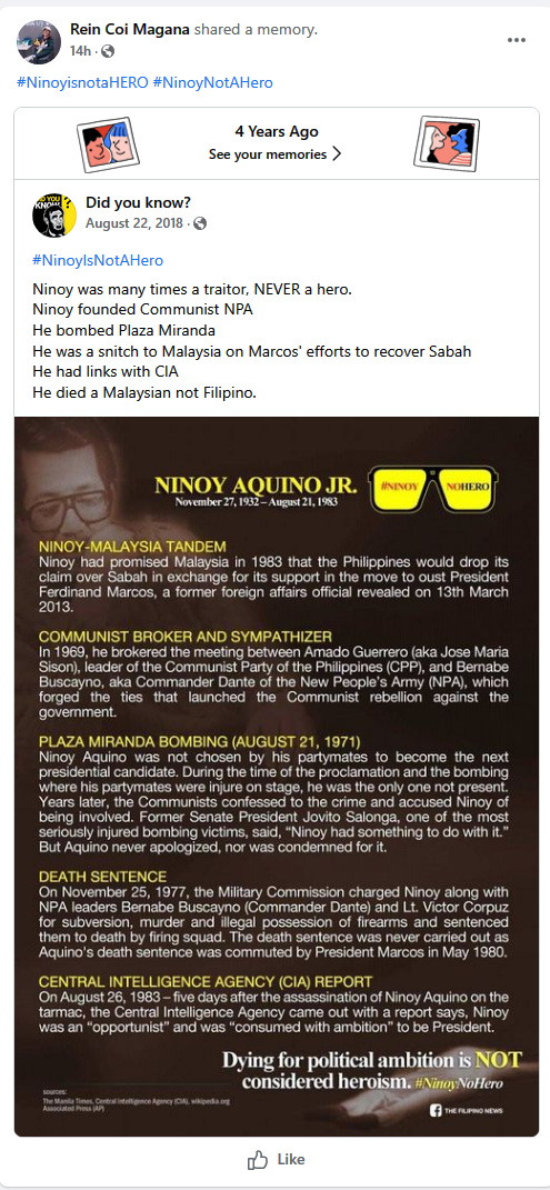 Ninoy_Malaysia citizen claim 