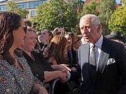 Britons back new King Charles, so long as he keeps quiet King Charles greeting people