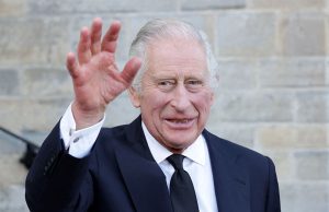 King Charles waving