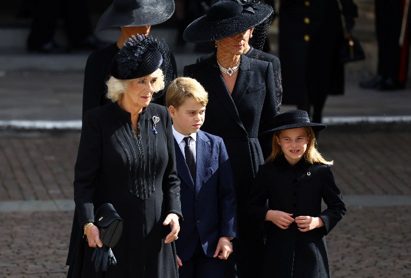 Charlotte George at Queen's funeral