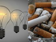 Bulb and cigarettes