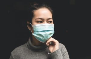 Person wearing face mask