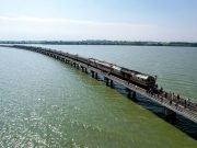 Thailand’s ‘floating train’ a big hit as dam waters rise